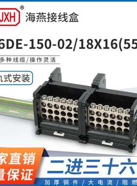 海燕FJ6DE-150-02/18X16(55L）二进三十六接线端子导轨式分线器盒