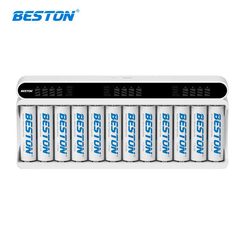 beston佰仕通12槽1.2V大容量电池镍氢款C9025L智能屏显快充充电器