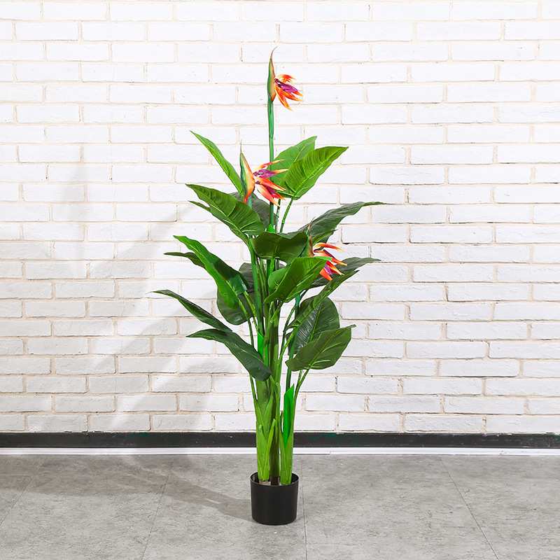 仿真花 仿真植物天堂鸟盆栽红掌马蹄莲鹤望兰盆客厅装饰摆件