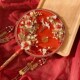 新娘团扇结婚喜扇秀禾扇中式 婚礼红色高端礼物成品手工diy香槟色