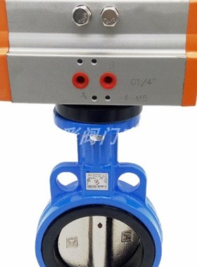 D671X-1f6 气动蝶阀切断阀对夹法兰球墨304板乙丙四氟胶AT头DN508