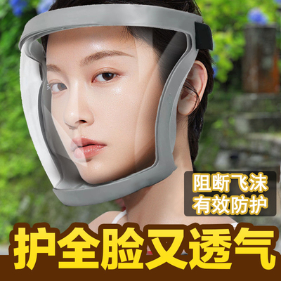 成护防人大罩透明全脸头罩面人防飞沫一次性高清不起雾防尘脸罩冬