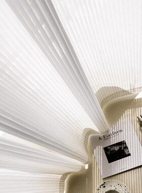 白色纱帘窗帘透光不透人客厅网红窗纱卧室L飘窗阳台垂直梦幻帘遮