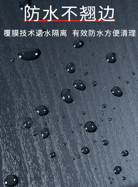 桌面木纹贴纸自粘防水书桌子衣柜门E柜子家具翻新自粘仿木黑色贴