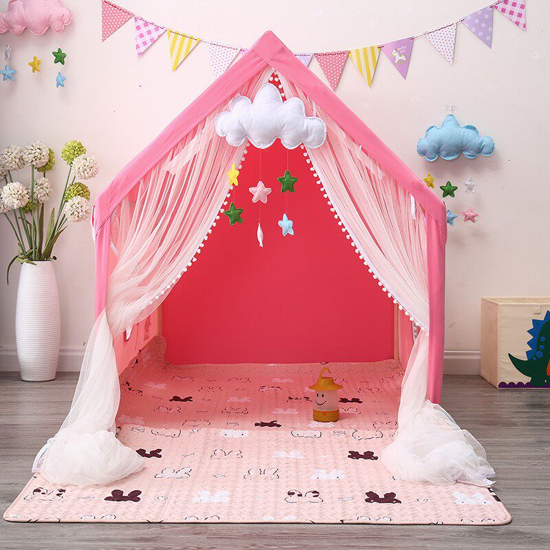儿童帐篷室内女孩公主男孩分床上玩具屋可睡觉家用汽车小房子城堡