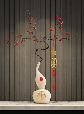 入户玄关葫芦摆件客厅电视柜发财果招财家居装V饰乔迁新居礼品