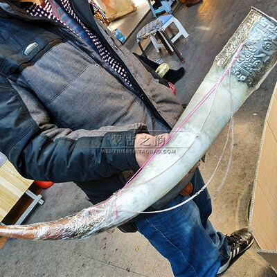 蒙古族结盟杯 天然牛角敬酒杯 舞蹈演出道具 内蒙古手工艺装饰品