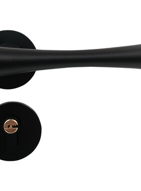 黑色门锁白门e分体简约室内卧室房门锁卫生间实木门家用静音门把