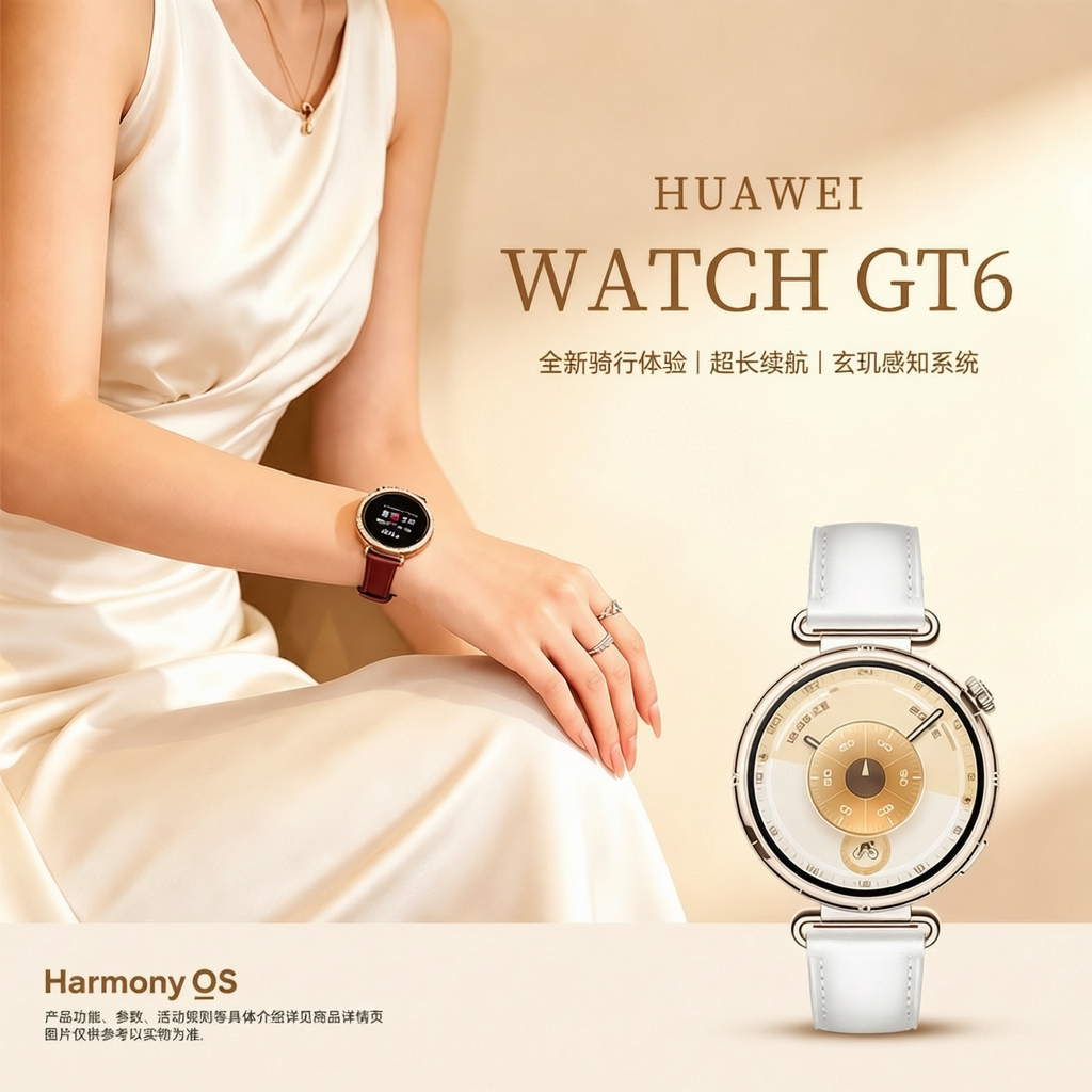 抖音爆款华为gt6智能女表图片