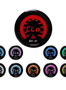 适用于2英寸52mm汽车机油温度表数字LED显示屏50?150℃黑色
