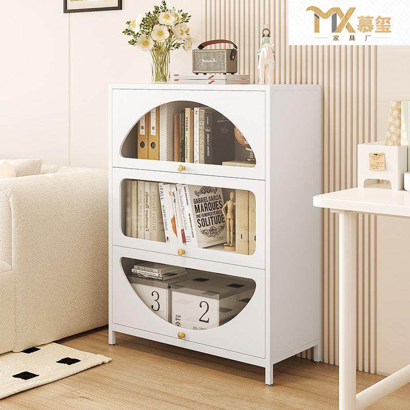 玻璃门钢制防尘斗柜储物柜奶油风落地多层书柜家用儿童书房收纳柜,电子元器件市场,其它元器件,淘宝优惠券,粉丝福利购,淘宝优惠卷
