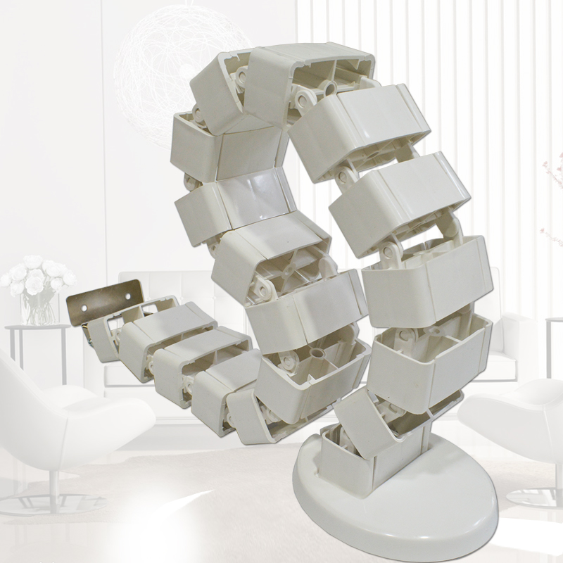 ABS塑料穿线管办公桌底走线槽藏电线蛇形管会议桌装饰.方形过线管