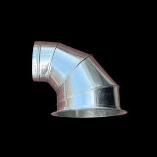 定制排风扇抽风机转接风管软管大变小法兰90度变径弯头直角大转小