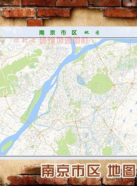 超大巨幅 南京市区地图订制定做 城市城区海报20T21新版装饰画芯