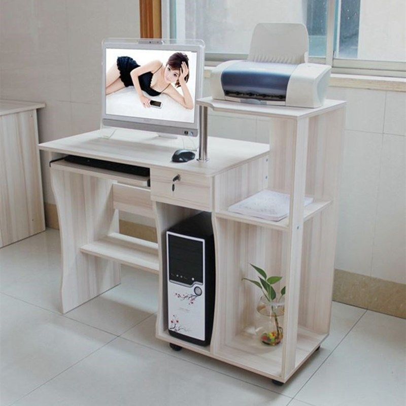 电脑打印机一体桌 多功能 家用 电脑台式桌N带放打印机 办公学习