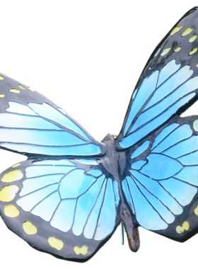 户外公园大型草坪庭院仿真动物彩D色蝴蝶玻璃钢雕塑落地装饰摆件