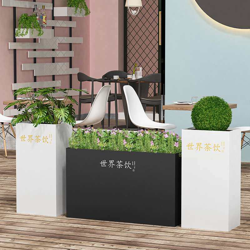 户外不锈钢花箱组合种树箱市政道路商业街花盆304花钵市政景观