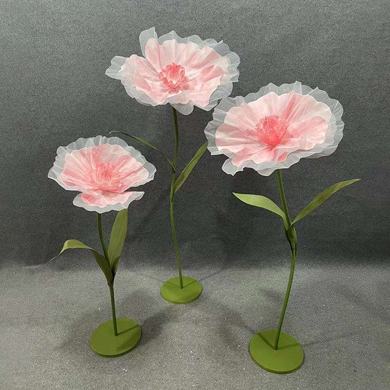 婚礼摆件七里香真丝泡沫花路引舞台立杆花橱窗雪兰花装饰婚庆道具