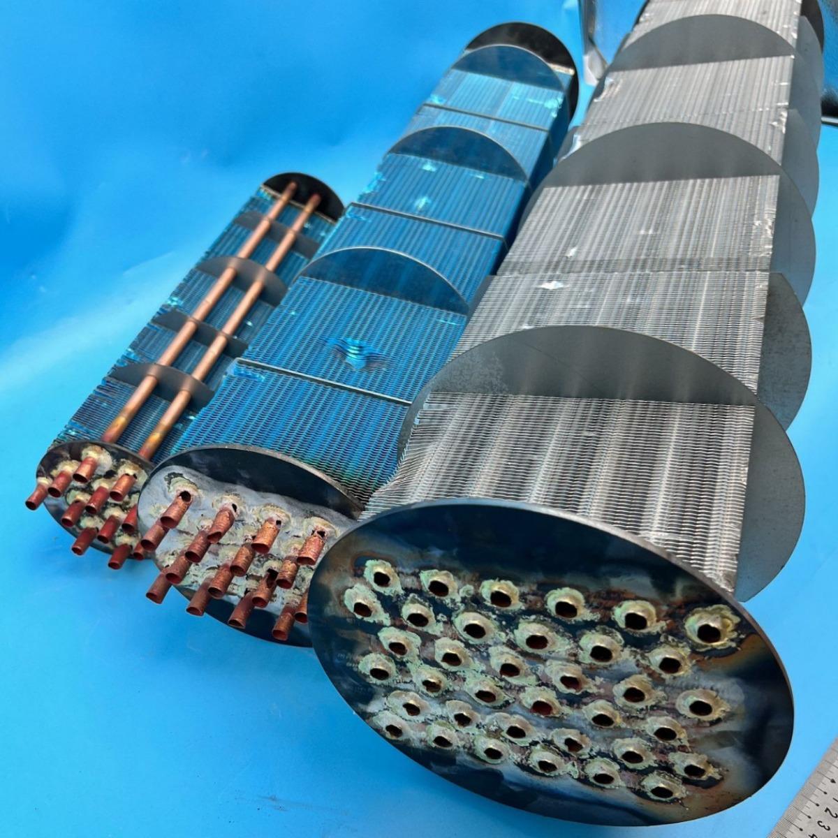 冷冻干燥机铜管铝翅片蒸发预冷器空气压缩机气体散热降温冷却器