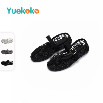 YUEKOKO女童夏季软底水晶公主鞋