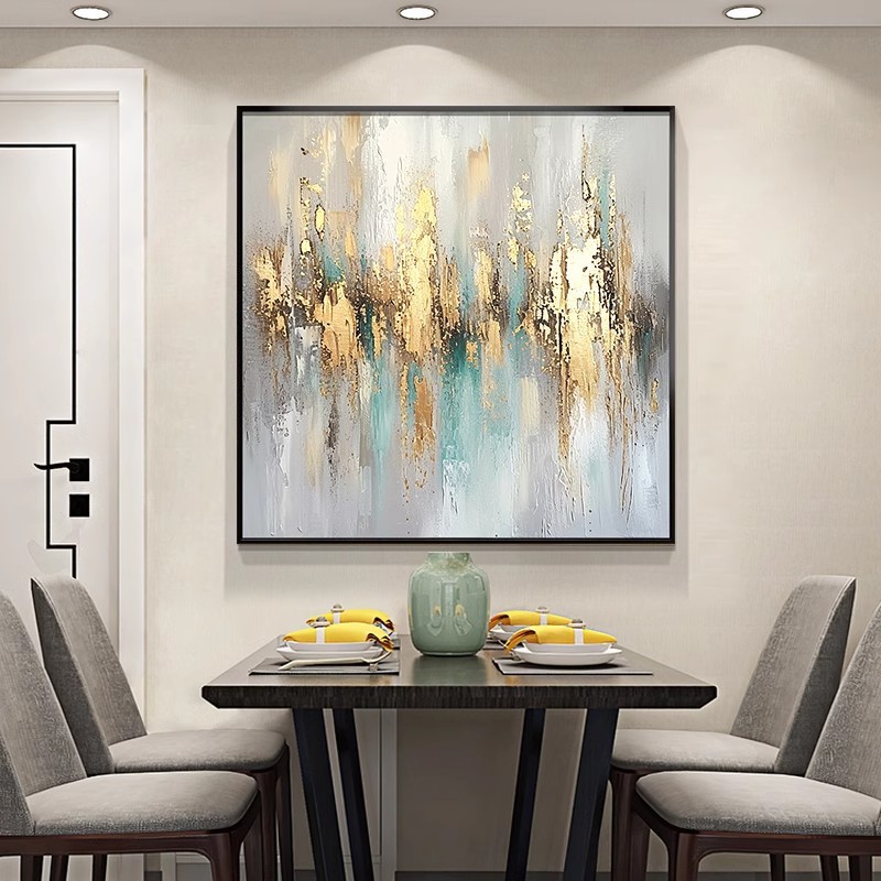 油画美式客厅装饰画轻奢玄关挂画餐厅现代北欧风格沙发背景墙壁画