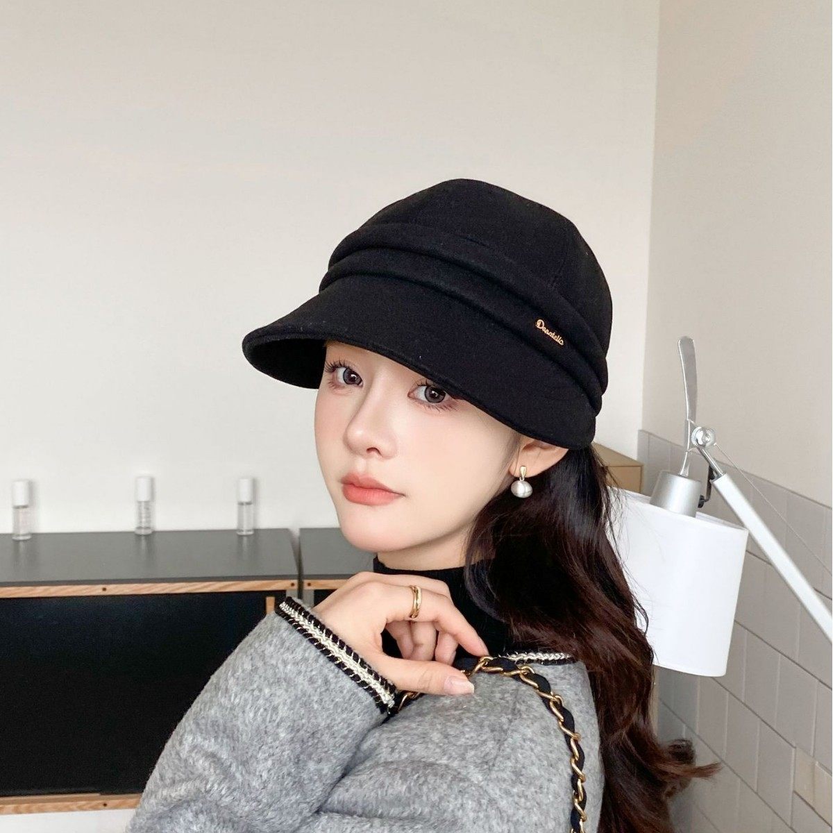 秋冬季帽子女复古优雅加厚保暖渔夫帽显脸小盆帽大头围百搭高级感,服饰配件/皮带/帽子/围巾,防晒帽,淘宝优惠券,粉丝福利购,淘宝优惠卷