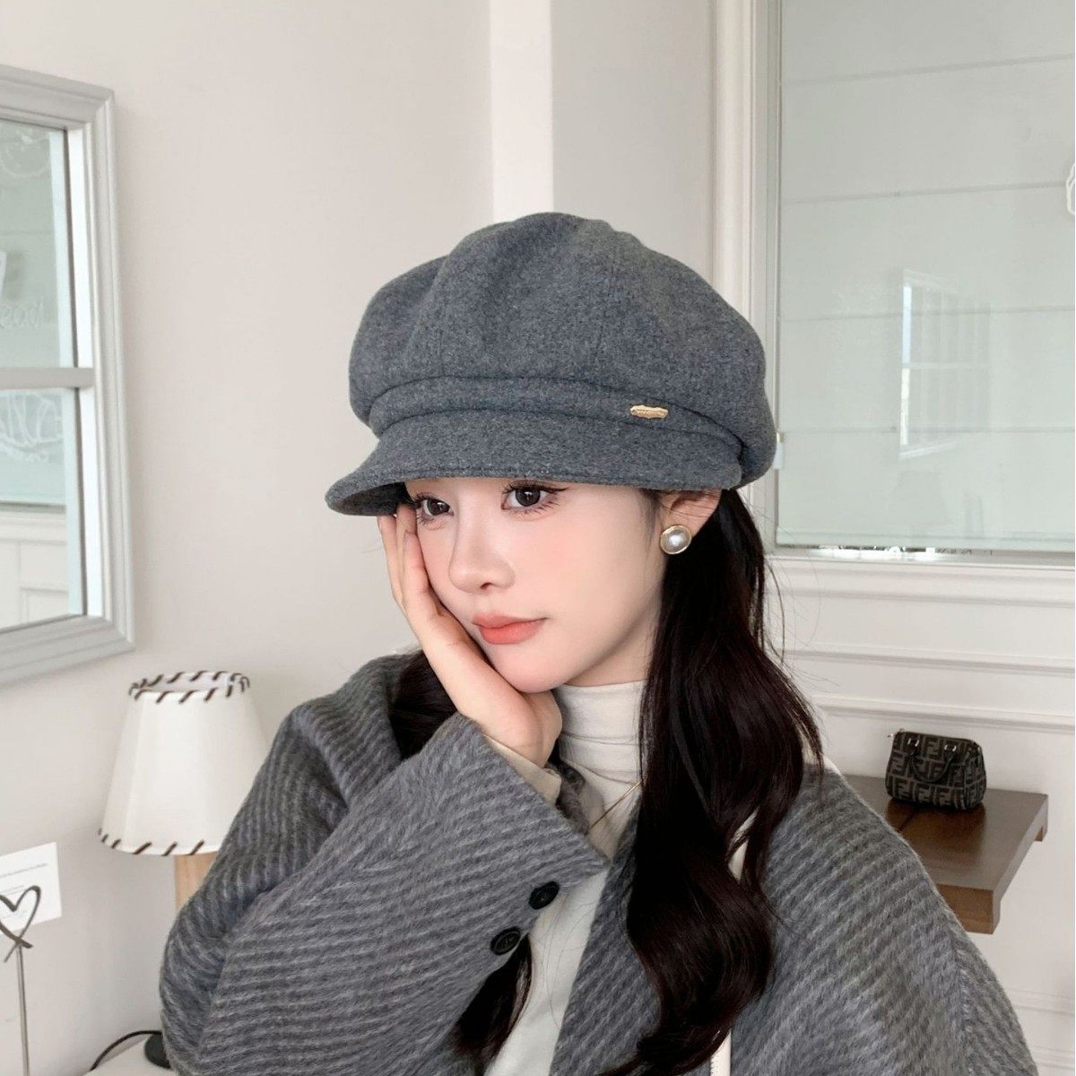 新款纯色贝雷帽女秋冬季韩版气质百搭时尚帽帽子八角帽纯色画家帽,服饰配件/皮带/帽子/围巾,防晒帽,淘宝优惠券,粉丝福利购,淘宝优惠卷