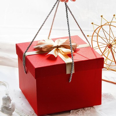 礼品盒高级感大号精美礼物盒空盒子男生款正方形手提盒生日礼盒