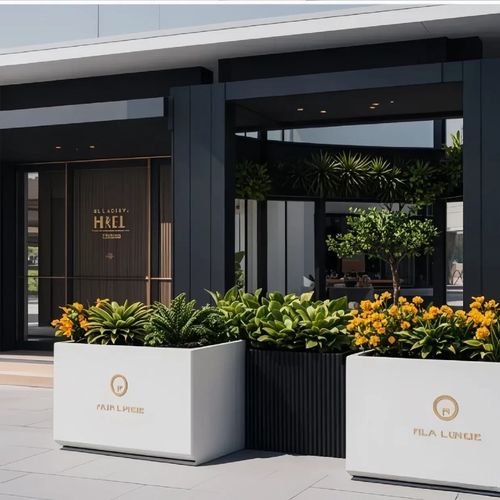 户外花箱不锈钢绿植种植箱庭院阳台长方形花箱组合可定制多样款式