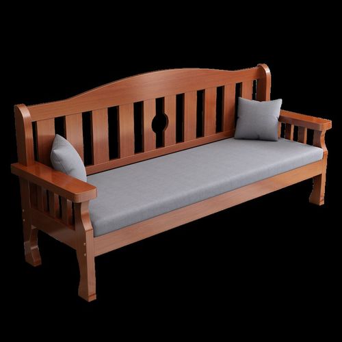 实木沙发椅组合小户型简约客厅卧室阳台新中式木质沙发靠背长椅子