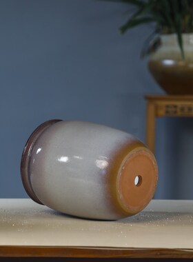 112#宜兴陶瓷紫砂花盆上釉花盆高度24cm口Y径18cm