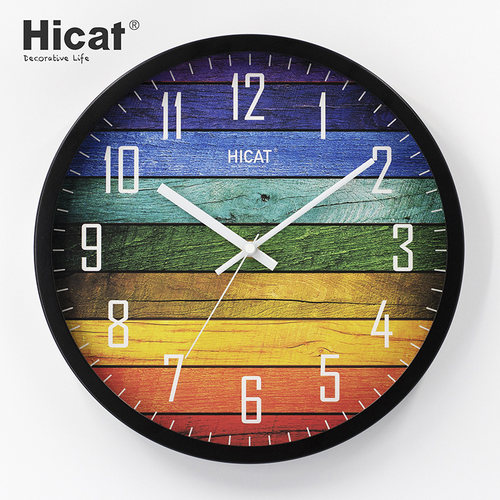 欧式静音挂钟现代简约时尚客厅个性石英钟卧室轻奢圆挂墙挂表钟表