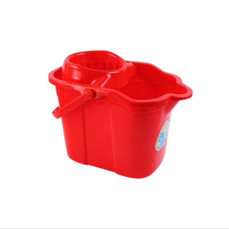 家用手动挤水桶特厚地拖桶拖地拖把桶塑料大号拧水单桶老式墩布桶