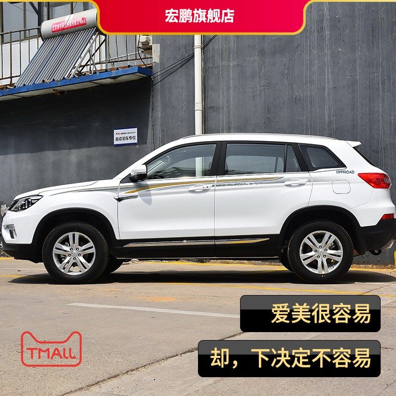 13-21款长安CS75汽车拉花贴纸装饰 腰线外观改装cs75车贴侧裙彩条