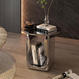 样板间落地摆件小户型客厅大型茶几现代轻奢边几软装 乔迁新居礼品