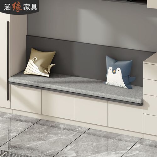 现代简约卡座餐边柜一体靠墙高柜家用小户型轻O奢岩板餐桌7G168