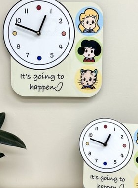 原田治时钟摆件女孩卧室桌面儿童房间装饰品书桌送女生圣诞小礼物