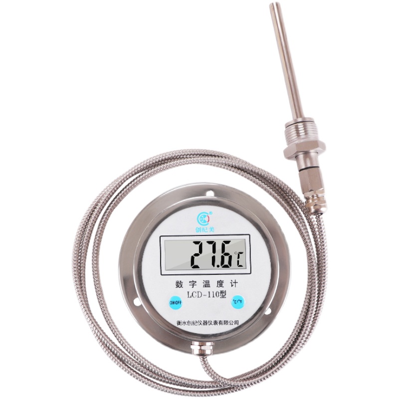 全不锈钢双金属数显温度计DTM-491工业用高温P500度测温仪温度表