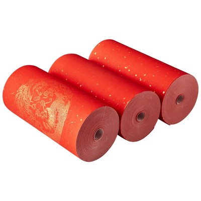 万年红长卷对联纸100米2025新款新年蛇年红纸专用宣纸过年春联纸