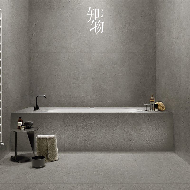 简约水磨石瓷砖素色质感砖客厅餐厅防滑地砖浴室卫生间墙砖侘寂风