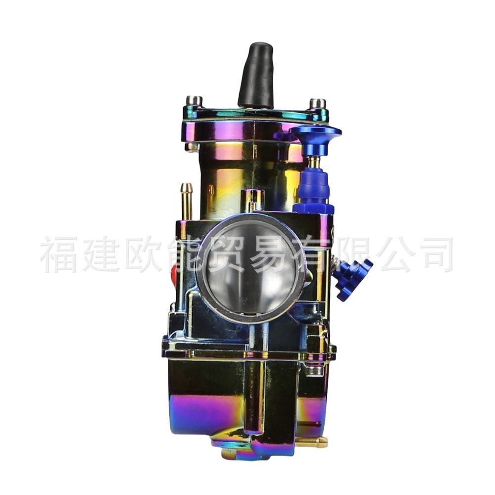 摩托车改装化油器套件五彩电镀PWK28 -34mm空滤杯CNC蘑菇头集风杯