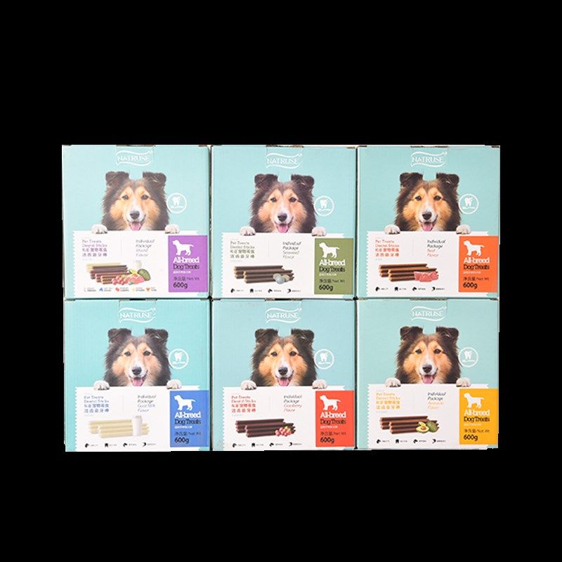 30支昵趣洁齿狗狗骨磨牙棒零食尼趣泰迪狗咬胶除洁齿棒整盒妮