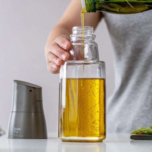 加拿大zuutii油壶家用厨房玻璃调料瓶酱油瓶自动重力开盖油瓶油罐