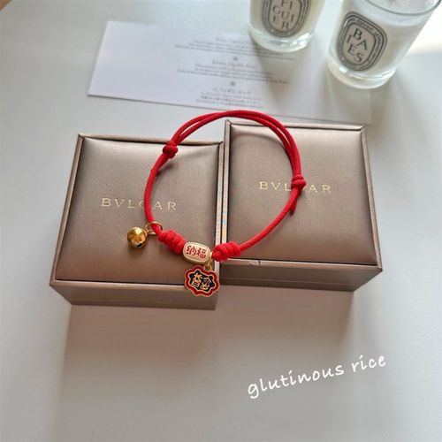 狗狗手工红绳编织项圈长命百岁猫咪小型犬装饰铃铛挂牌项链可调节