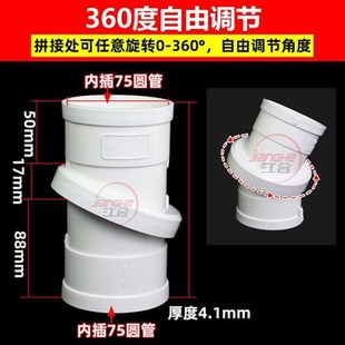 联塑pvc水管配件110PVC管件三通排水管道下水弯头接头旋转补漏片