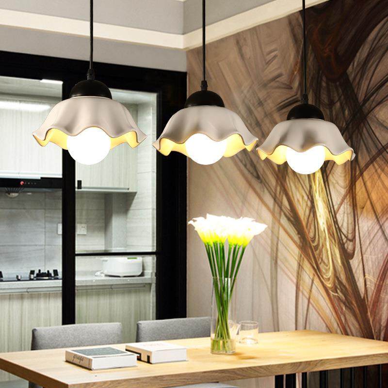 餐厅吊灯三头田园餐吊灯创意餐厅灯简约北欧美式乡村吧台灯具led