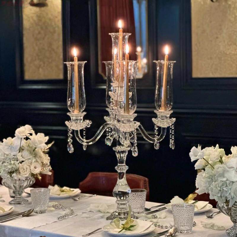 欧式水晶烛台包间玻璃烛台摆件北欧浪漫婚庆婚礼蜡烛台造型花器,特色手工艺,其他特色工艺品,淘宝优惠券,粉丝福利购,淘宝优惠卷