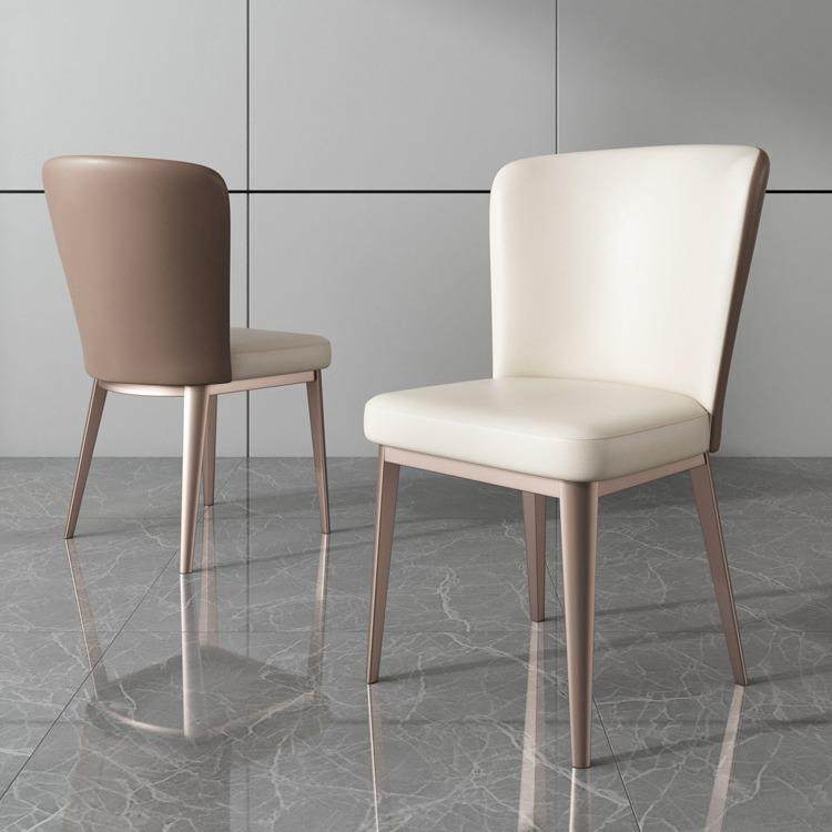 轻奢餐椅餐厅靠背椅现代简约家用椅子北欧舒适皮艺椅书桌梳妆台椅