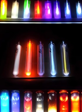 玻封稀有气体发光管氦气氖气氩起氪气氙气氮气惰性气体发光管