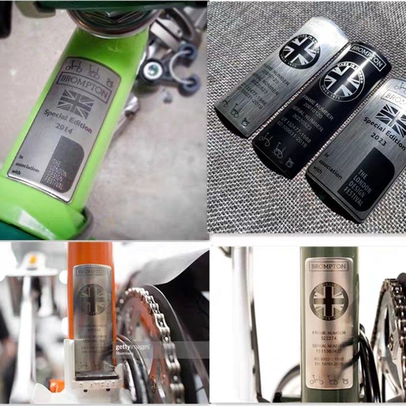 小布折叠车大梁配件装饰车标铝合金贴纸防水车贴个性防刮管头贴